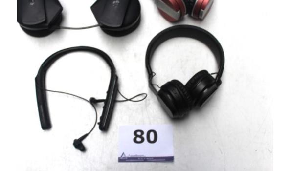 6 div headphones, zonder kabels, werking niet gekend